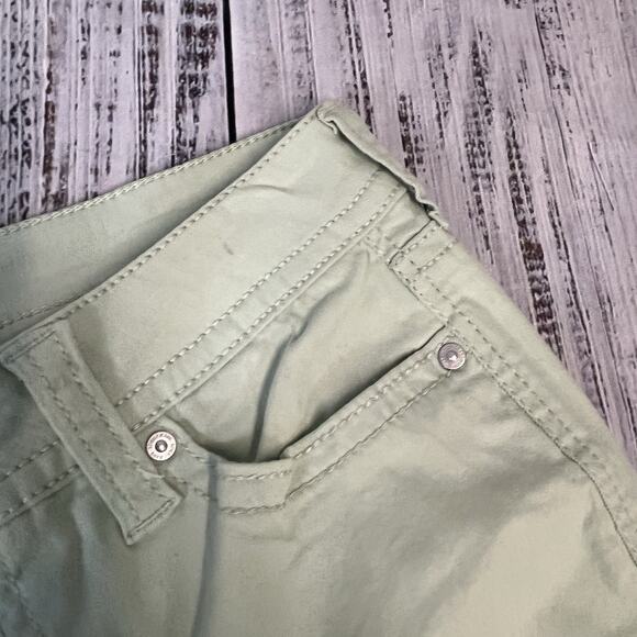 Seven 7 Jeans Pants size 8 Cucumber Green Starlette Crop Skinny Leg Pockets - Picture 6 of 11